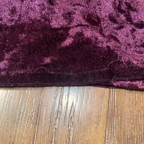 Vintage Circle T Western Purple Velvet Long Sleeve Smocked Maxi Dress XS S - Picture 10 of 11